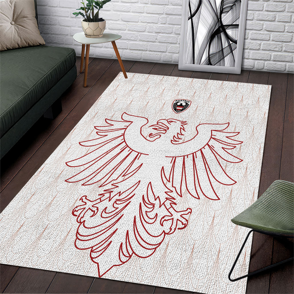 World Football 2026 Austria Area Rug Austrian Eagles White Glory