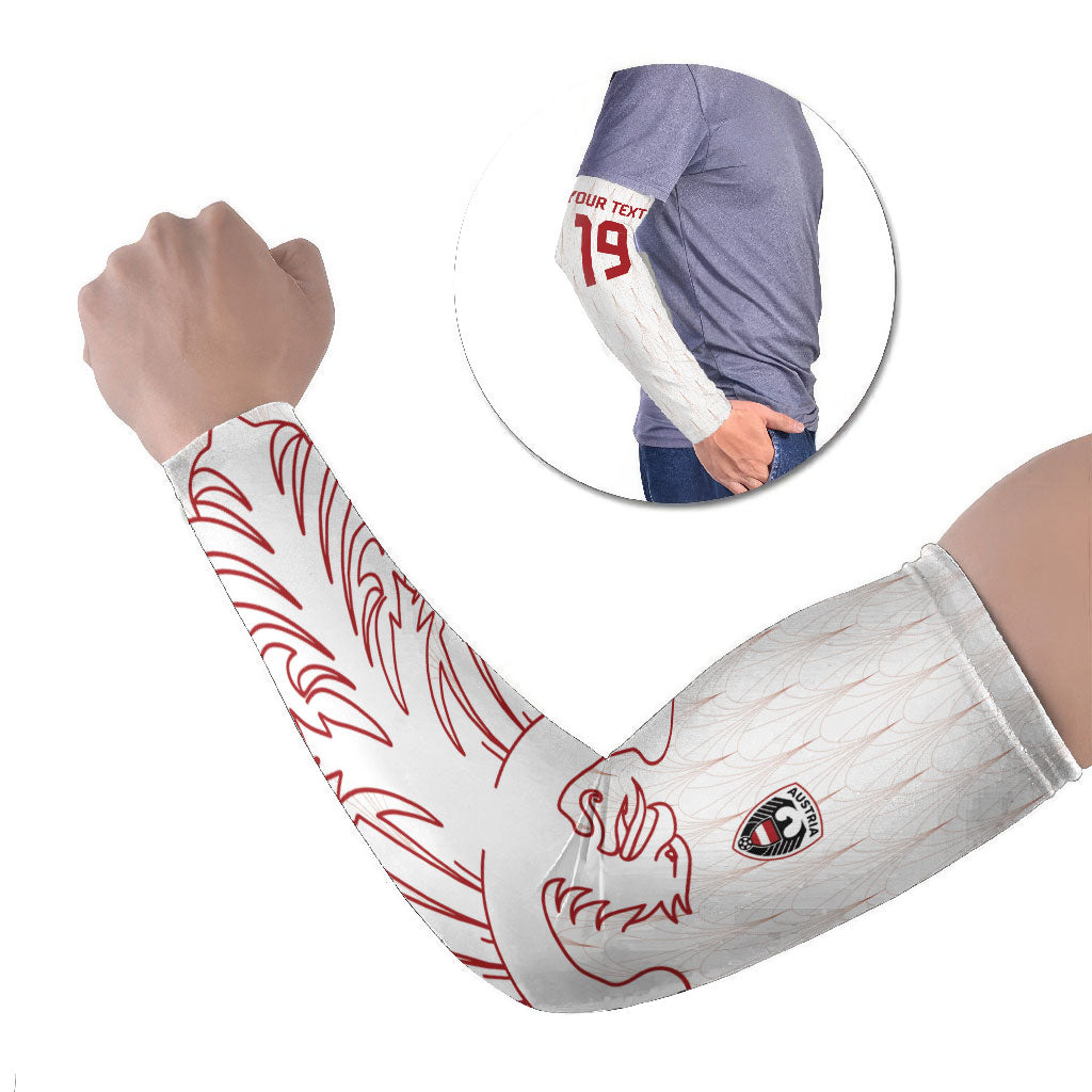 Custom World Football 2026 Austria Arm Sleeves Austrian Eagles White Glory