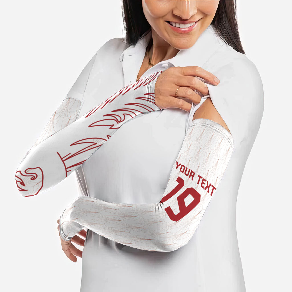 Custom World Football 2026 Austria Arm Sleeves Austrian Eagles White Glory
