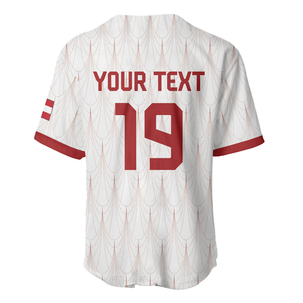 Custom World Football 2026 Austria Baseball Jersey Austrian Eagles White Glory