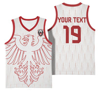 Custom World Football 2026 Austria Basketball Jersey Austrian Eagles White Glory