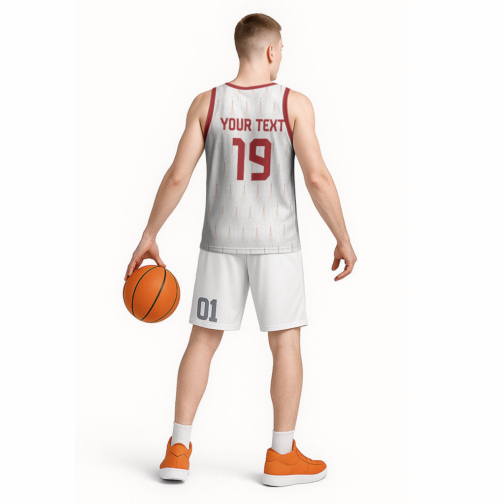 Custom World Football 2026 Austria Basketball Jersey Austrian Eagles White Glory