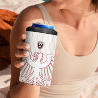 Custom World Football 2026 Austria 4 in 1 Can Cooler Tumbler Austrian Eagles White Glory