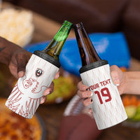 Custom World Football 2026 Austria 4 in 1 Can Cooler Tumbler Austrian Eagles White Glory