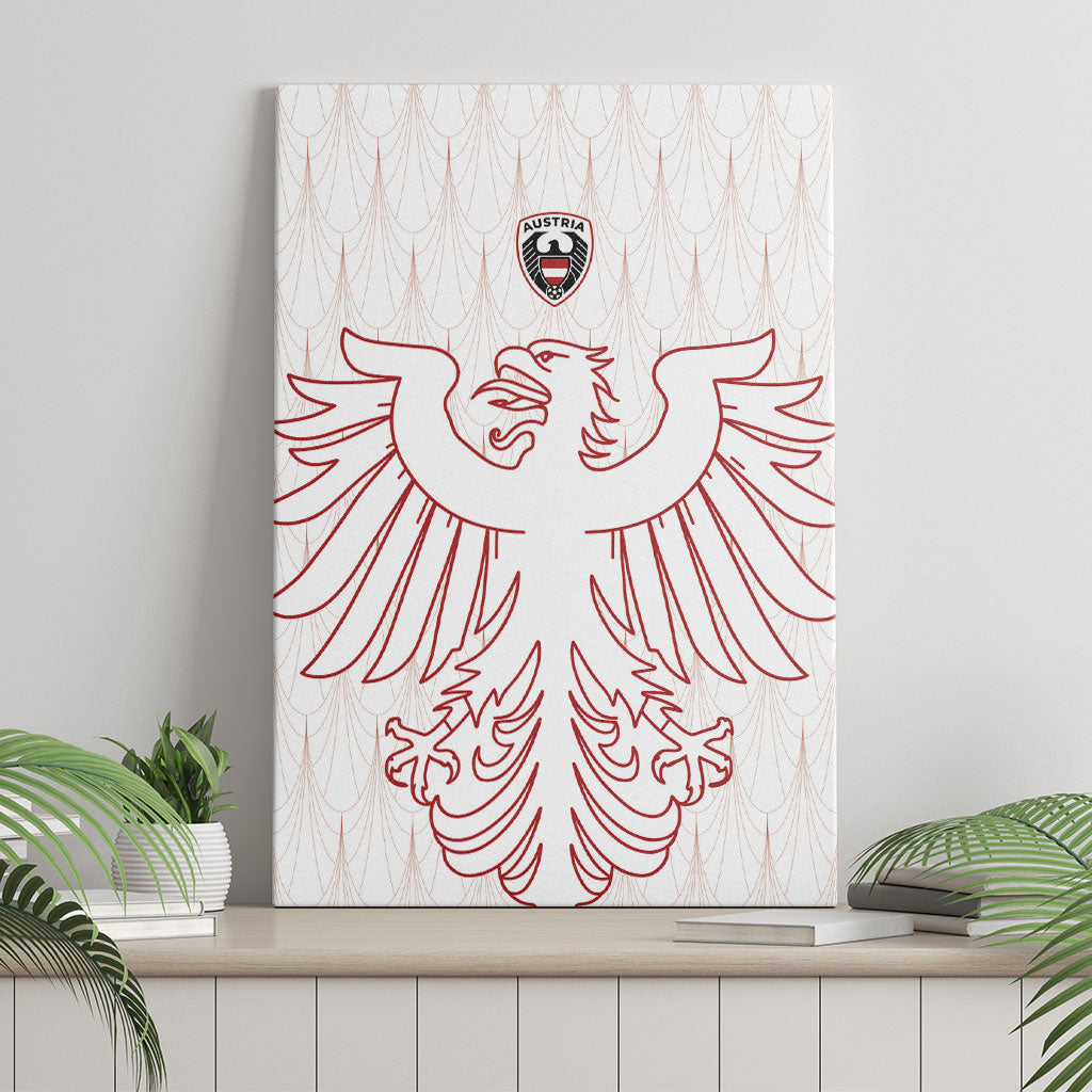 World Football 2026 Austria Canvas Wall Art Austrian Eagles White Glory