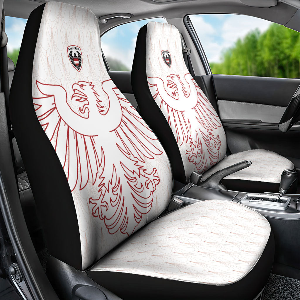 World Football 2026 Austria Car Seat Cover Austrian Eagles White Glory