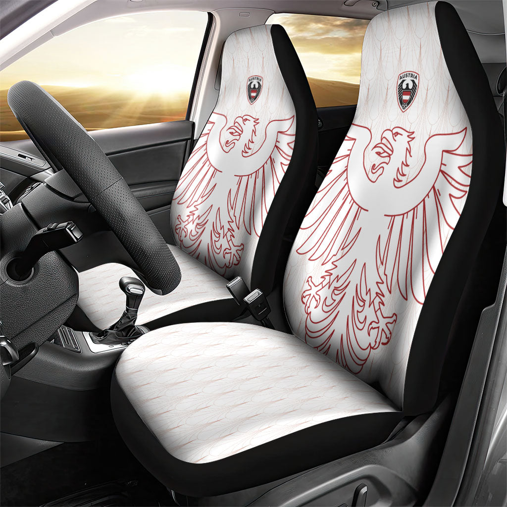 World Football 2026 Austria Car Seat Cover Austrian Eagles White Glory
