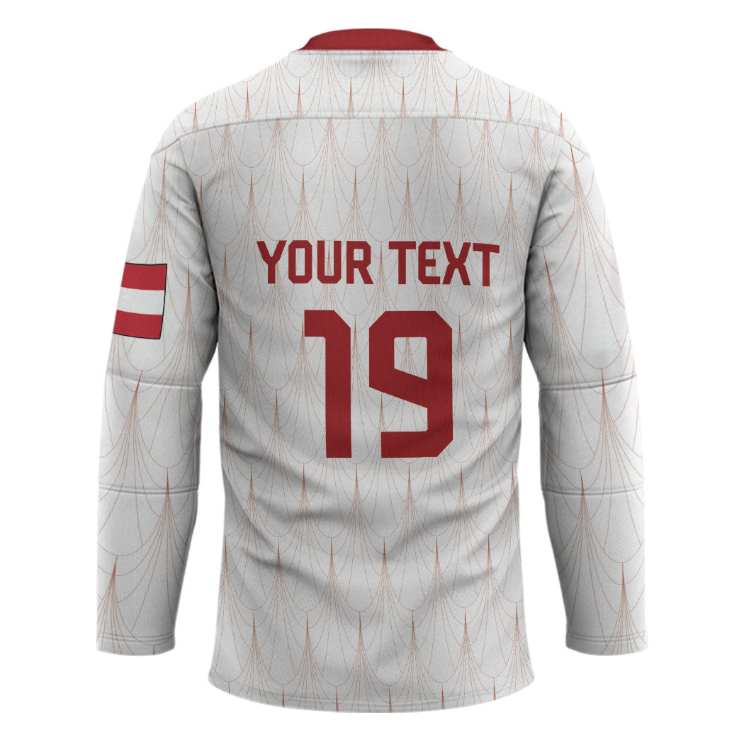 Custom World Football 2026 Austria Hockey Jersey Austrian Eagles White Glory
