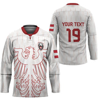Custom World Football 2026 Austria Hockey Jersey Austrian Eagles White Glory