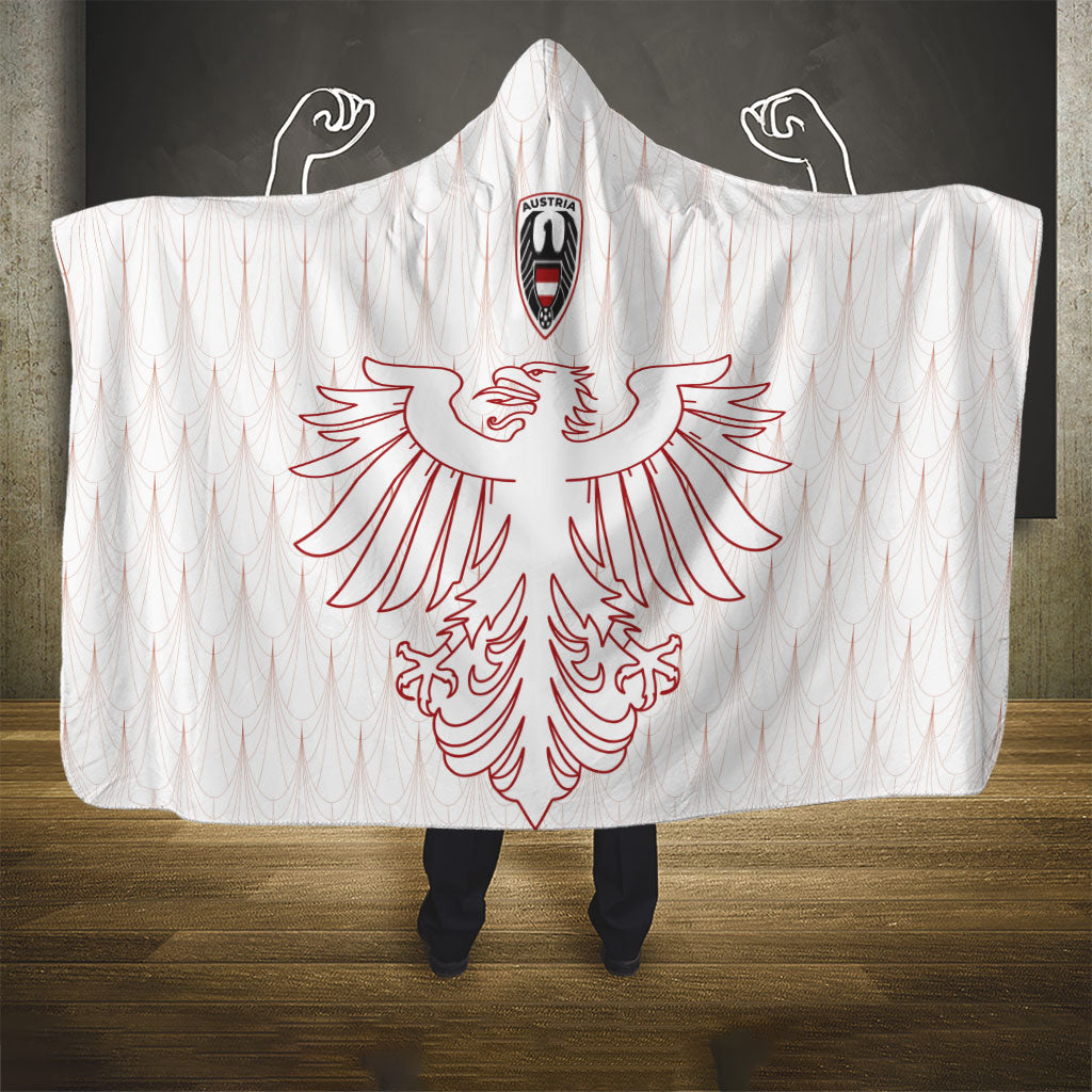 World Football 2026 Austria Hooded Blanket Austrian Eagles White Glory