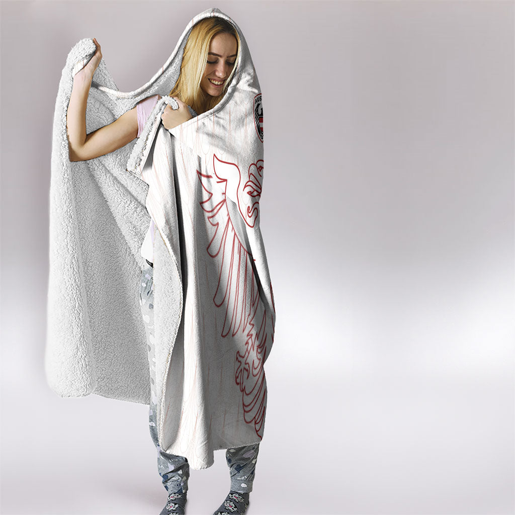 World Football 2026 Austria Hooded Blanket Austrian Eagles White Glory