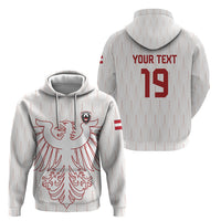 Custom World Football 2026 Austria Hoodie Austrian Eagles White Glory