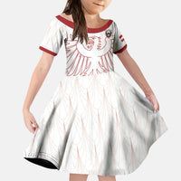 Custom World Football 2026 Austria Kid Short Sleeve Dress Austrian Eagles White Glory