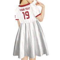 Custom World Football 2026 Austria Kid Short Sleeve Dress Austrian Eagles White Glory