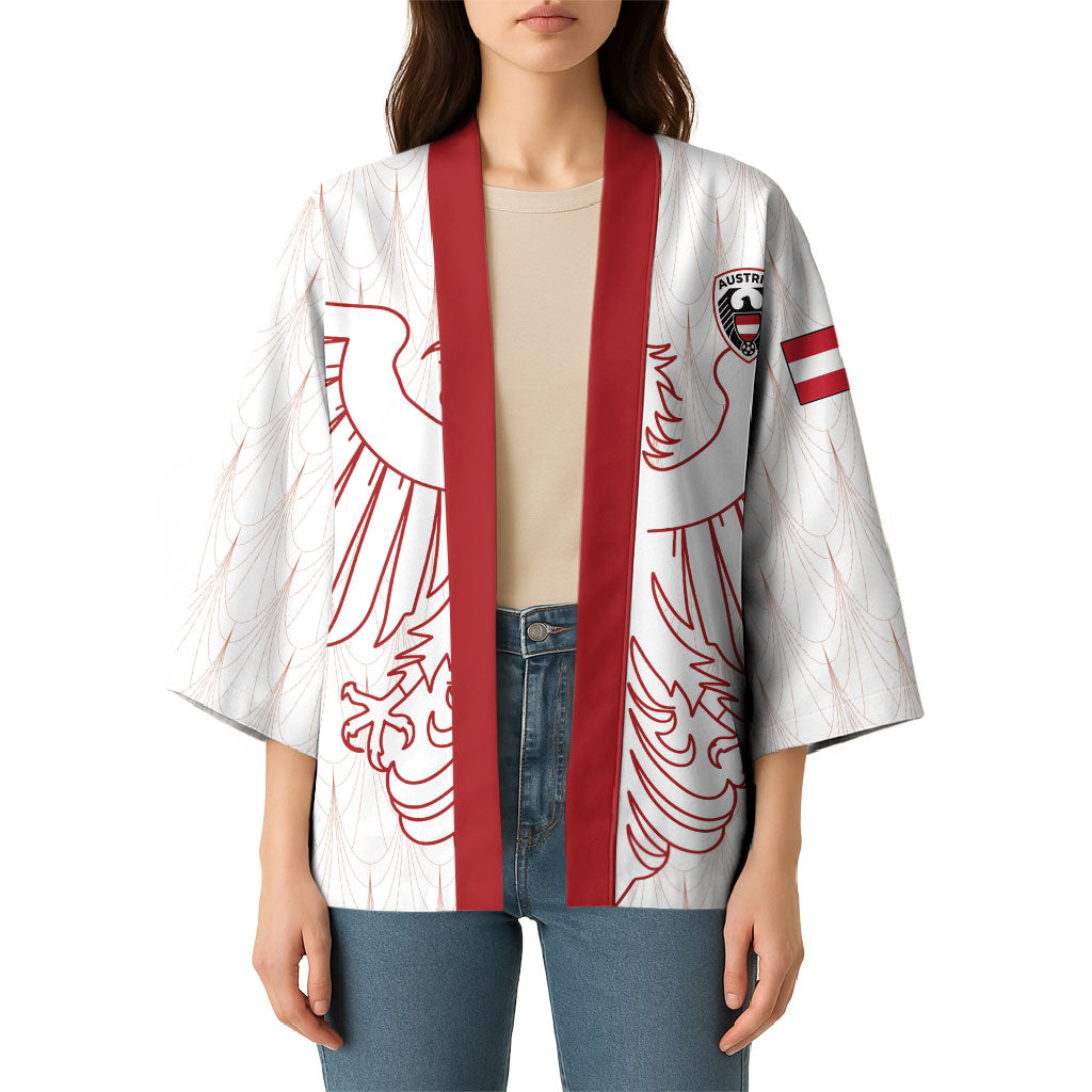 Custom World Football 2026 Austria Kimono Austrian Eagles White Glory