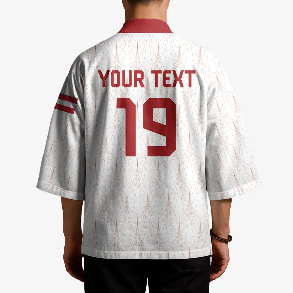 Custom World Football 2026 Austria Kimono Austrian Eagles White Glory