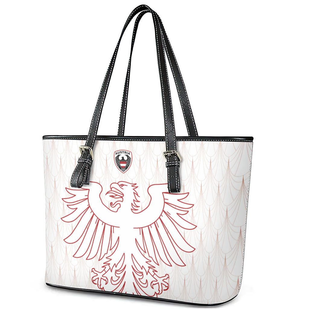 World Football 2026 Austria Leather Tote Bag Austrian Eagles White Glory