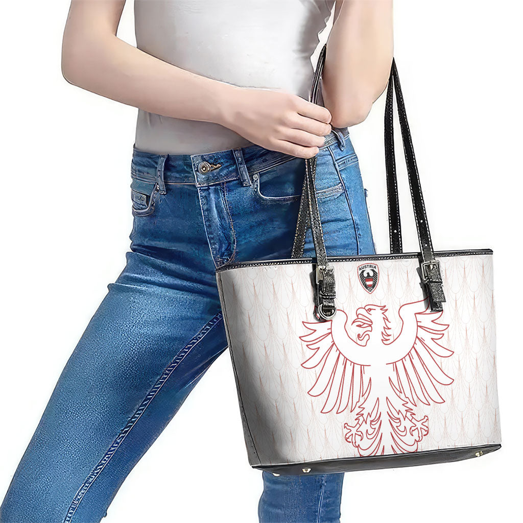 World Football 2026 Austria Leather Tote Bag Austrian Eagles White Glory