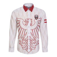 Custom World Football 2026 Austria Long Sleeve Button Shirt Austrian Eagles White Glory