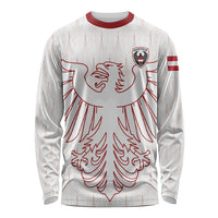 Custom World Football 2026 Austria Long Sleeve Shirt Austrian Eagles White Glory