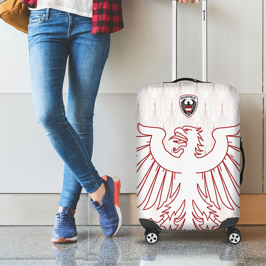World Football 2026 Austria Luggage Cover Austrian Eagles White Glory