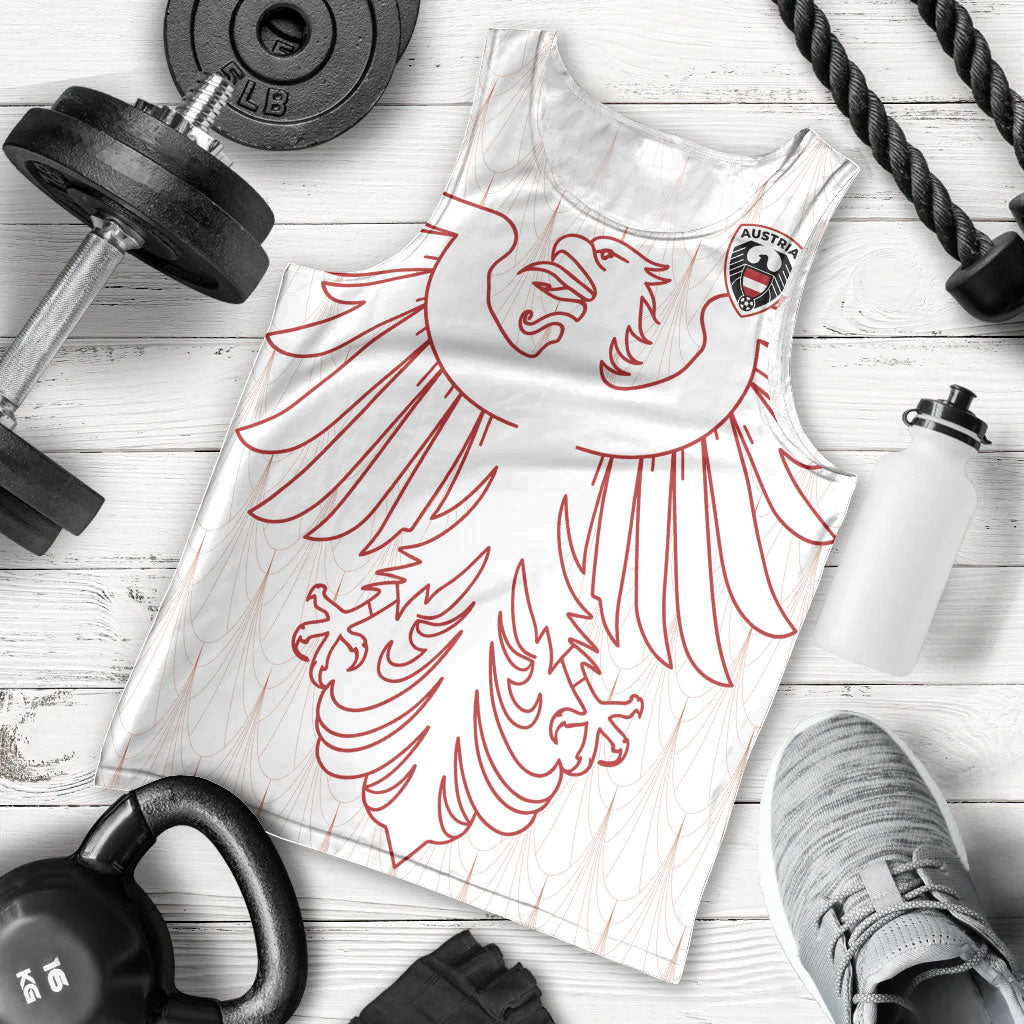 Custom World Football 2026 Austria Men Tank Top Austrian Eagles White Glory