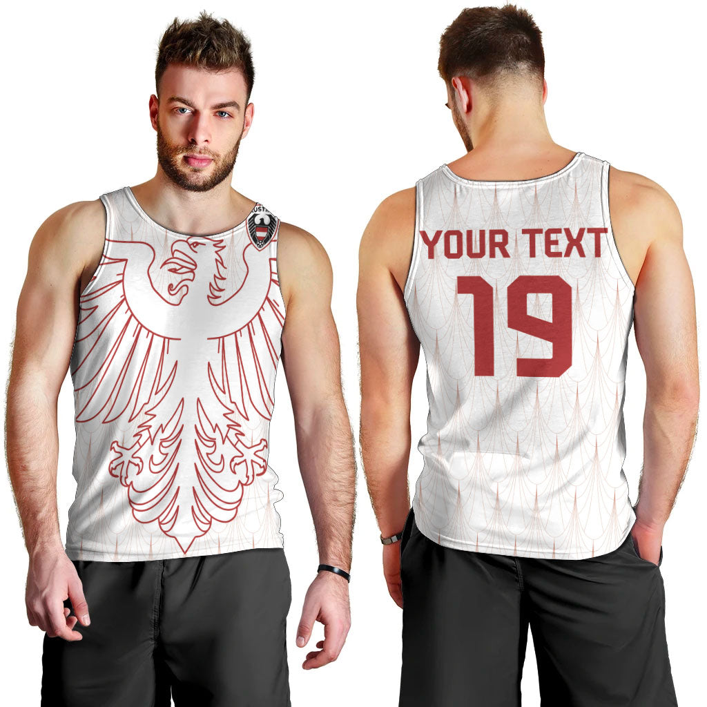 Custom World Football 2026 Austria Men Tank Top Austrian Eagles White Glory