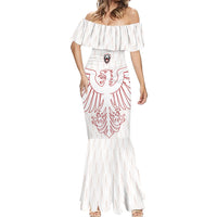 Custom World Football 2026 Austria Mermaid Dress Austrian Eagles White Glory
