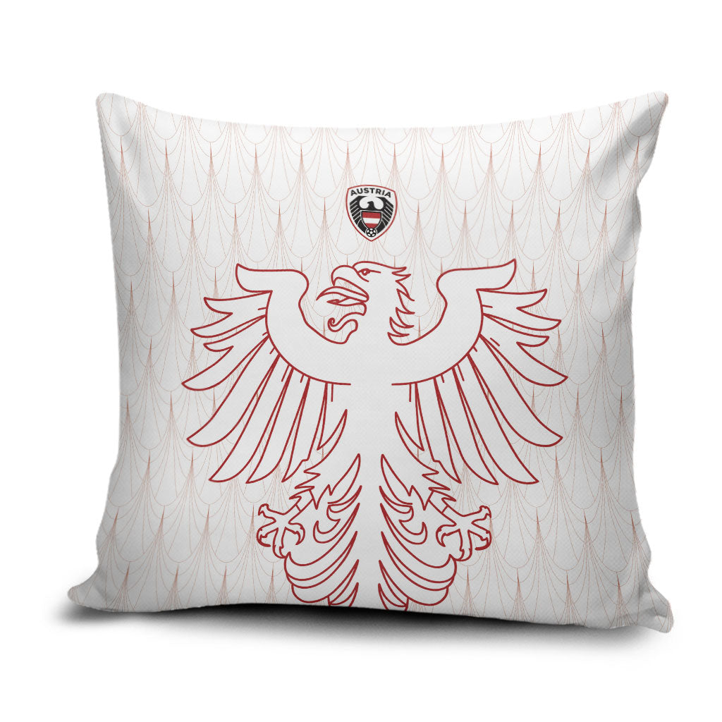 World Football 2026 Austria Pillow Cover Austrian Eagles White Glory