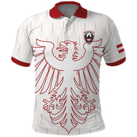 Custom World Football 2026 Austria Polo Shirt Austrian Eagles White Glory