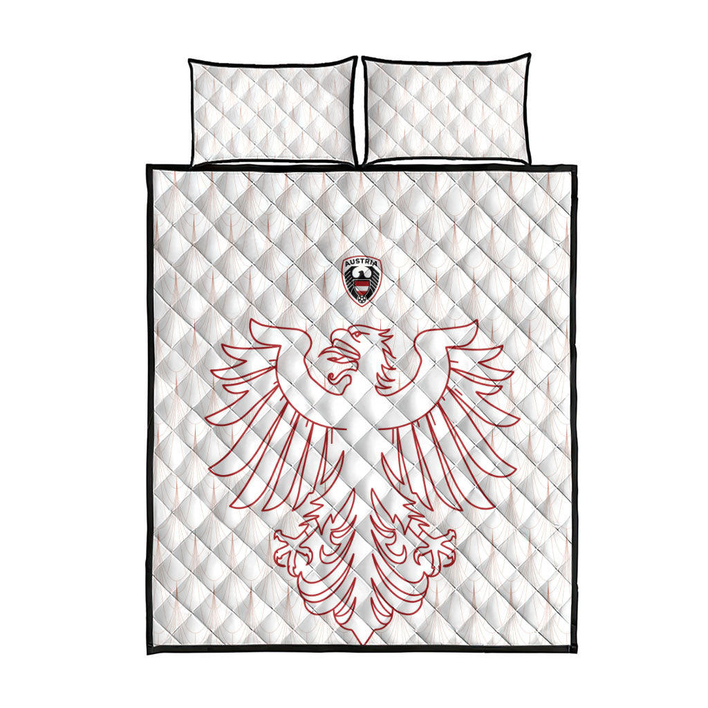 World Football 2026 Austria Quilt Bed Set Austrian Eagles White Glory