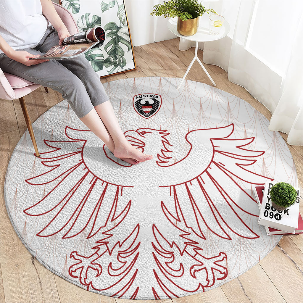 World Football 2026 Austria Round Carpet Austrian Eagles White Glory