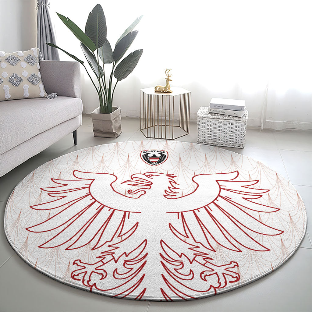 World Football 2026 Austria Round Carpet Austrian Eagles White Glory