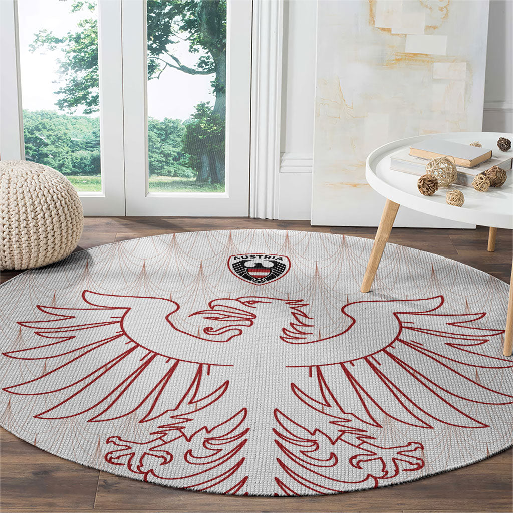 World Football 2026 Austria Round Carpet Austrian Eagles White Glory