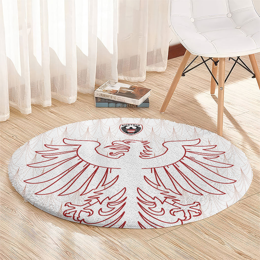 World Football 2026 Austria Round Carpet Austrian Eagles White Glory