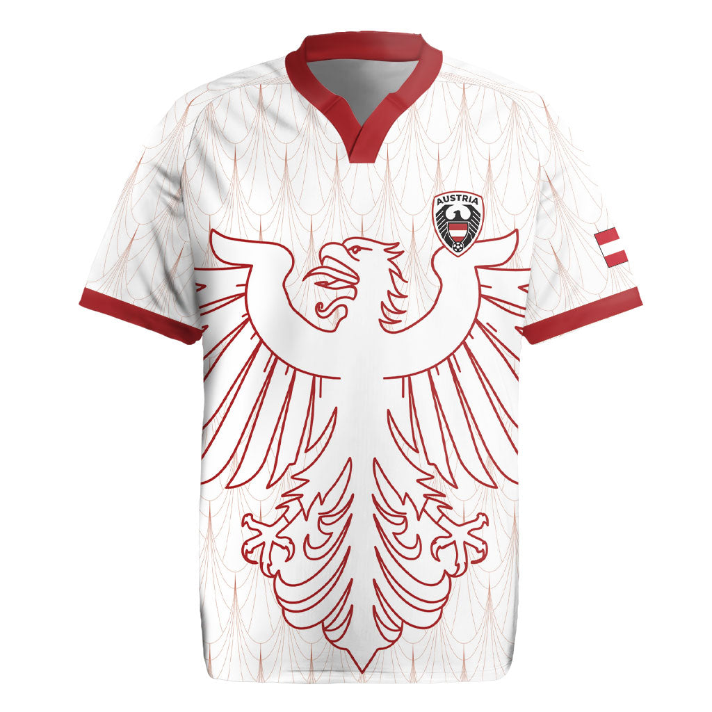 Custom World Football 2026 Austria Rugby Jersey Austrian Eagles White Glory