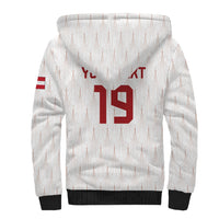 Custom World Football 2026 Austria Sherpa Hoodie Austrian Eagles White Glory