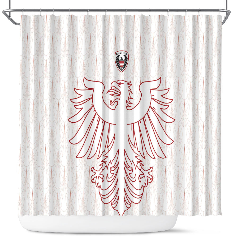 World Football 2026 Austria Shower Curtain Austrian Eagles White Glory