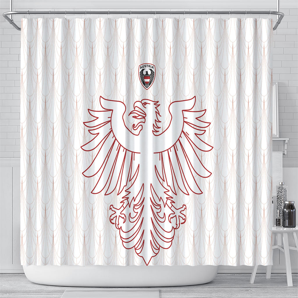 World Football 2026 Austria Shower Curtain Austrian Eagles White Glory