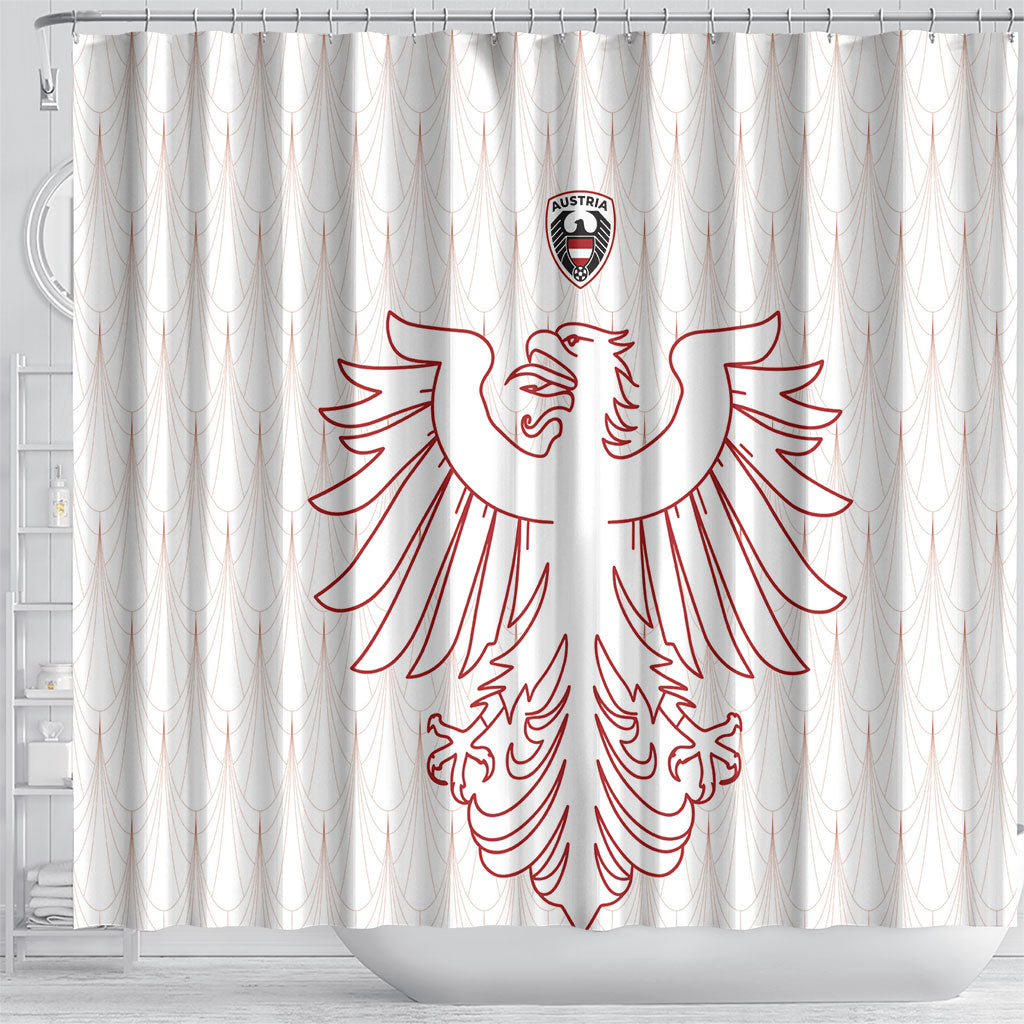 World Football 2026 Austria Shower Curtain Austrian Eagles White Glory