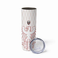 Custom World Football 2026 Austria Skinny Tumbler Austrian Eagles White Glory