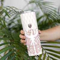 Custom World Football 2026 Austria Skinny Tumbler Austrian Eagles White Glory