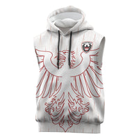 Custom World Football 2026 Austria Sleeveless Hoodie Austrian Eagles White Glory
