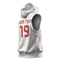 Custom World Football 2026 Austria Sleeveless Hoodie Austrian Eagles White Glory