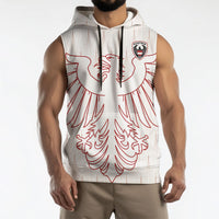 Custom World Football 2026 Austria Sleeveless Hoodie Austrian Eagles White Glory