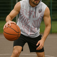 Custom World Football 2026 Austria Sleeveless Hoodie Austrian Eagles White Glory