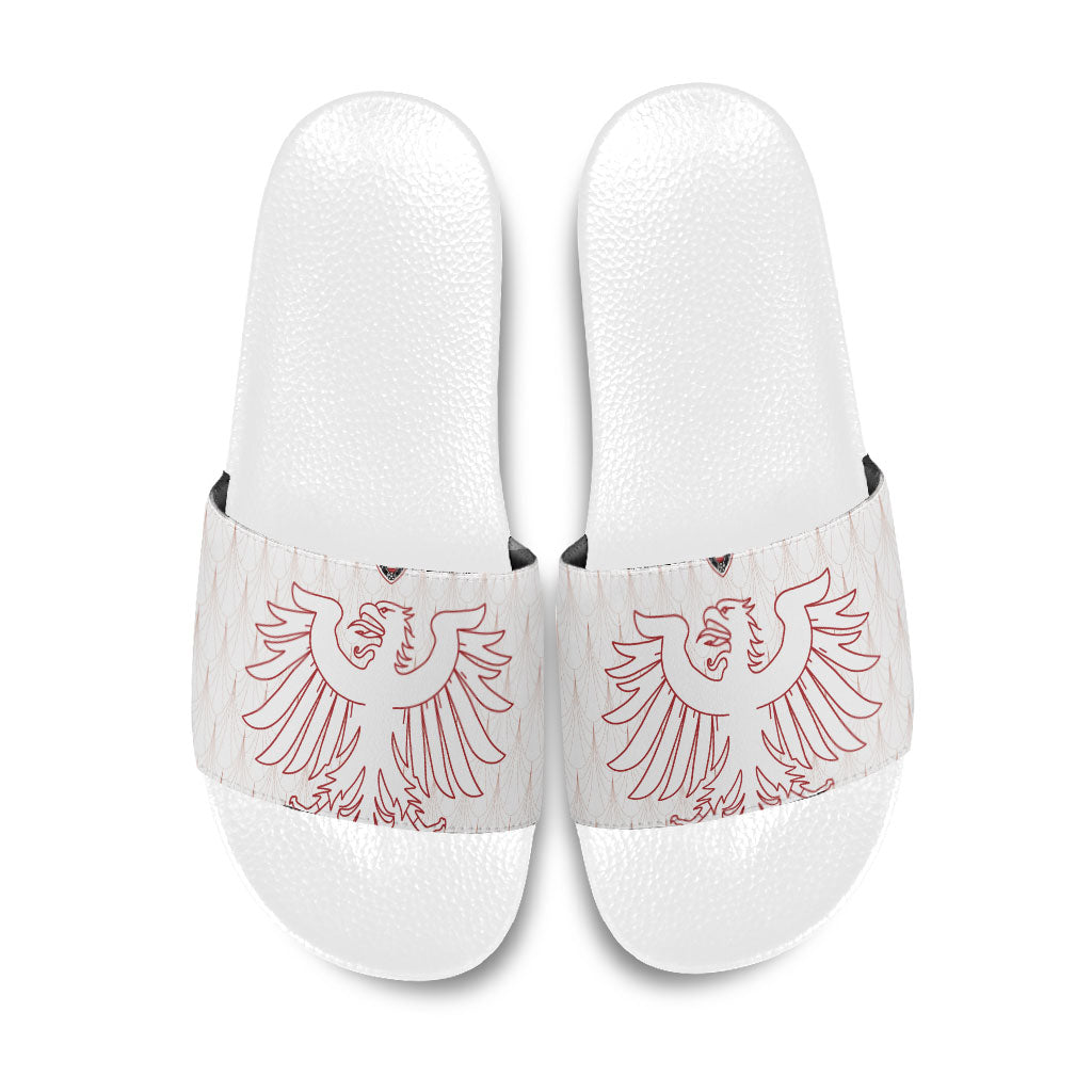 World Football 2026 Austria Slide Sandals Austrian Eagles White Glory