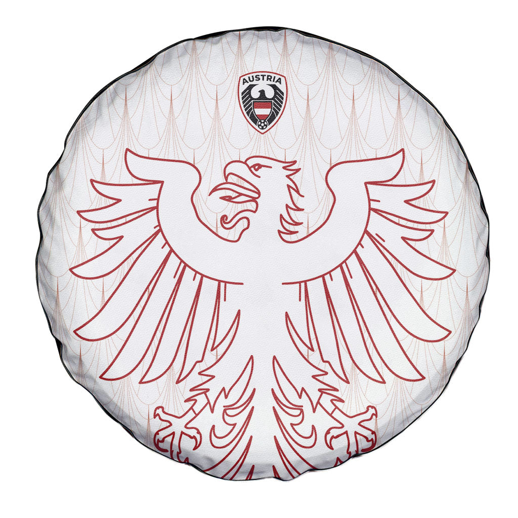 World Football 2026 Austria Spare Tire Cover Austrian Eagles White Glory
