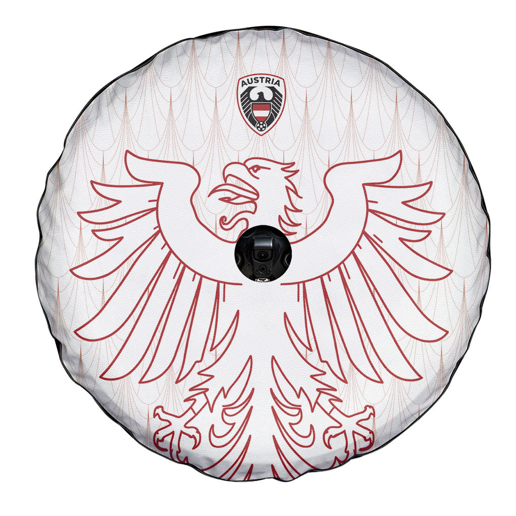 World Football 2026 Austria Spare Tire Cover Austrian Eagles White Glory