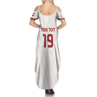 Custom World Football 2026 Austria Summer Maxi Dress Austrian Eagles White Glory